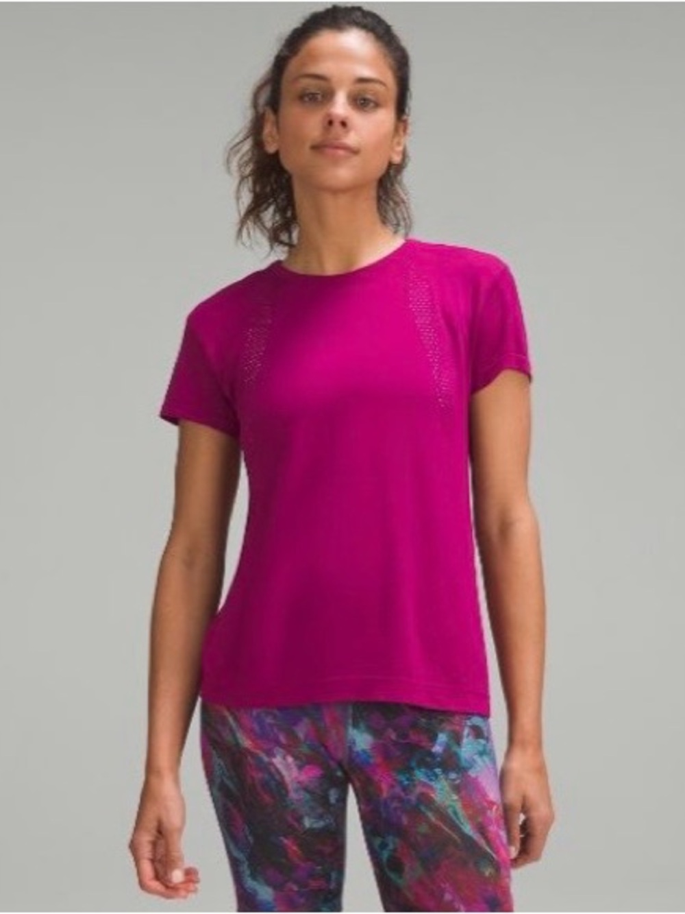Lululemon Short-Sleeve Active Tee in Magenta